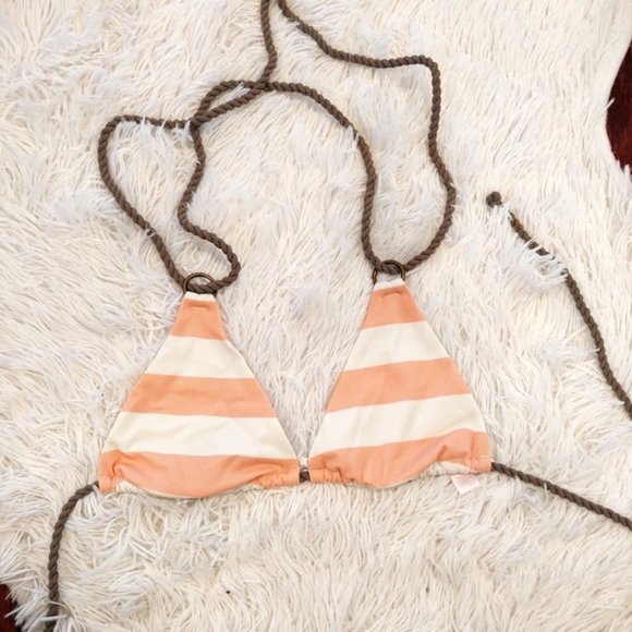 Victoria's Secret Other - Victoria's Secret Triangle Bikini Top Striped Rope